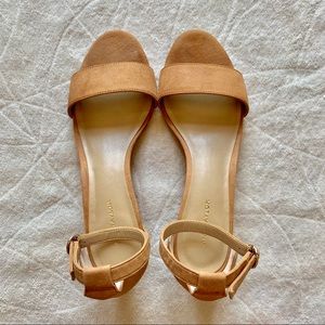 Ann Taylor Giuliana Suede Wedge Sandals, Size 7